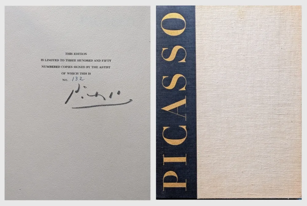 Non Tecnico Picasso -  Habd-Signed Rare Exceptional Artbook-pencil signed by Picasso artbook  Picasso: The Recent Years, 1946