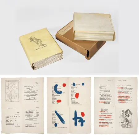 Libro Illustrato Picasso - Iliazd : POÉSIE DE MOTS INCONNUS.  Arp, Dominguez, Matisse, Picasso, Braque, F. Léger, Wols, Chagall, Giacometti, Miró, etc. (1949)