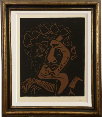 Linoincisione Picasso - Istrione