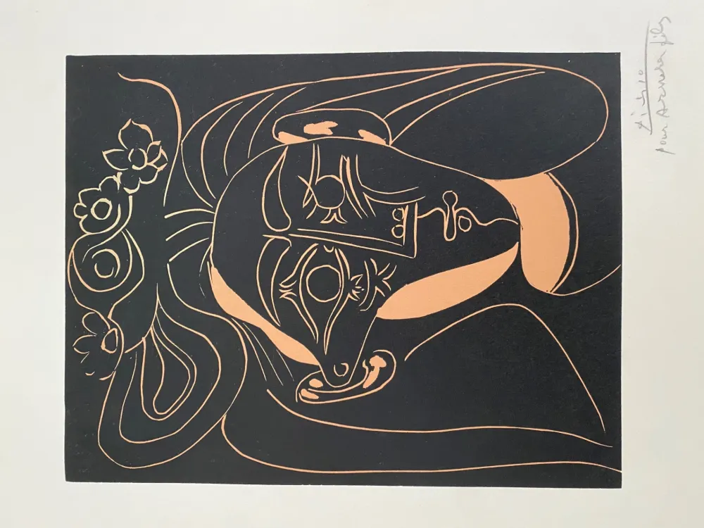 Non Tecnico Picasso - Jacqueline au chapeau a Fleurs I, (Jacqueline in a Flowered Hat I)
