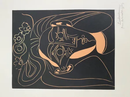 Non Tecnico Picasso - Jacqueline au chapeau a Fleurs I, (Jacqueline in a Flowered Hat I)