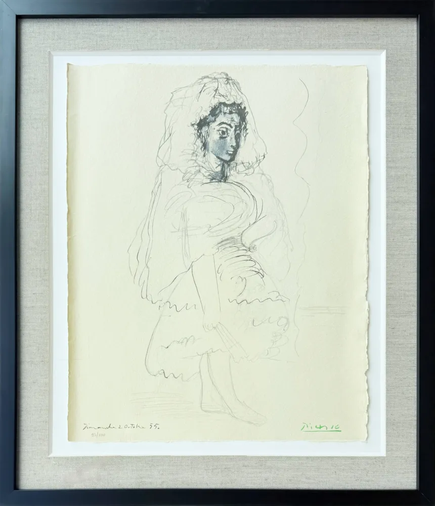 Litografia Picasso - Jacqueline en espagnole