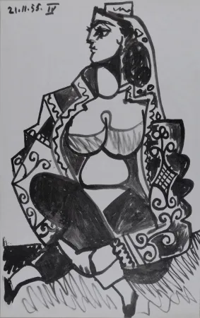 Litografia Picasso - Jacqueline Roque IV,