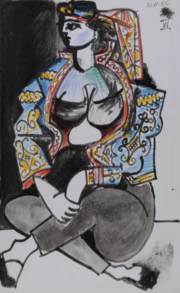 Litografia Picasso - Jacqueline Roque #VI, 1959