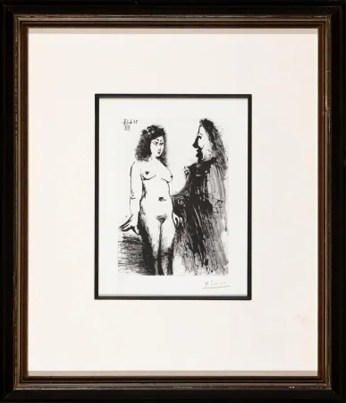 Incisione Picasso -  Jeune prostituée et Mousquetaire 