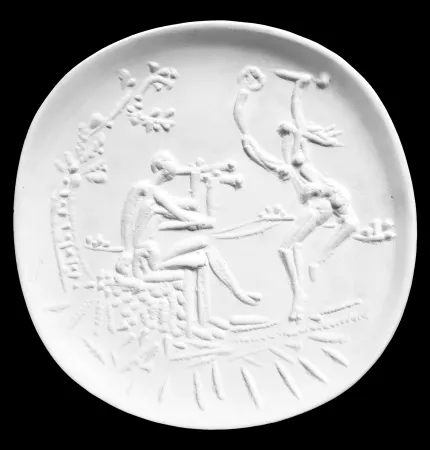 Ceramica Picasso - Joueur de diaule et faune 