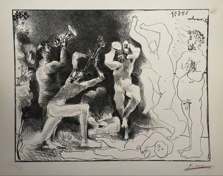 Litografia Picasso - La danse des faunes 1957