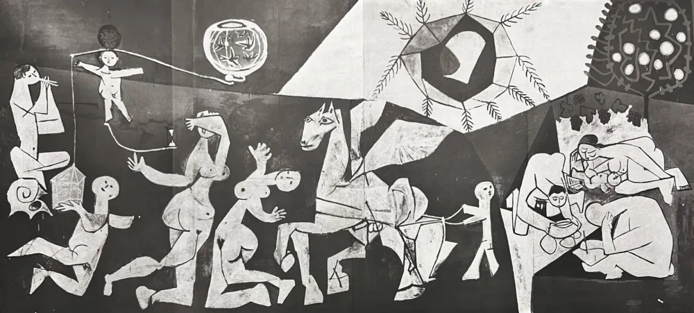 Litografia Picasso - La Guerre et la Paix Collotype