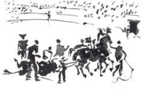 Acquatinta Picasso - La Tauromaquia portfolio