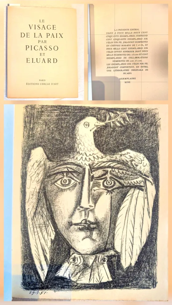 Litografia Picasso - La Visage de la Paix 1951 Deluxe 