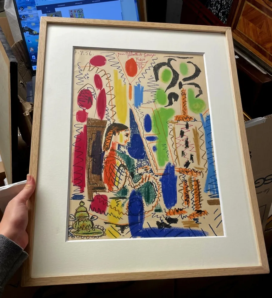 Litografia Picasso - L'atelier de Cannes 1956