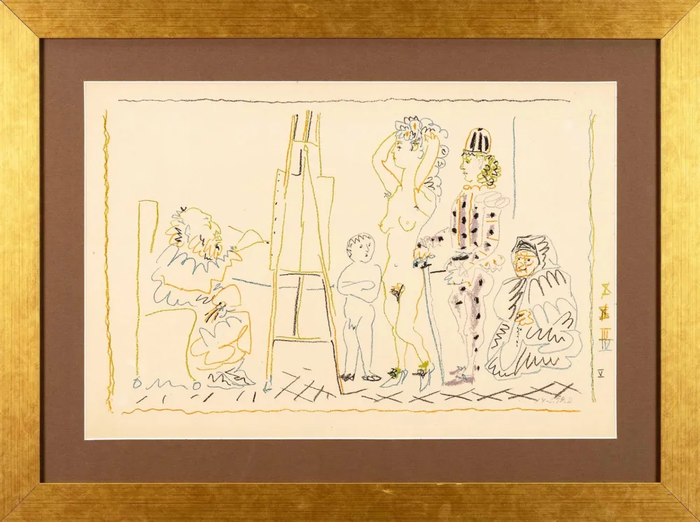 Acquaforte Picasso - L'atelier du vieux peintre