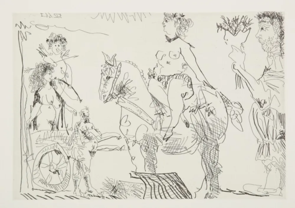 Incisione Picasso - Le Cocu magnifique