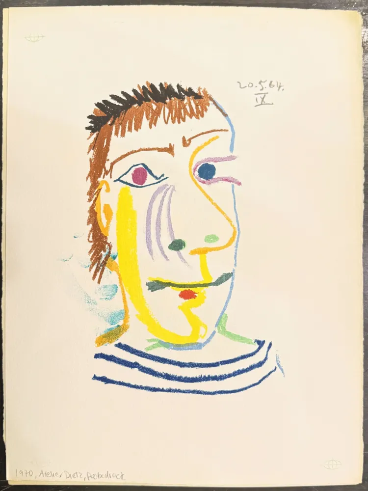 Litografia Picasso - Le goût du bonheur. Trois carnets d`atelier. 1970.