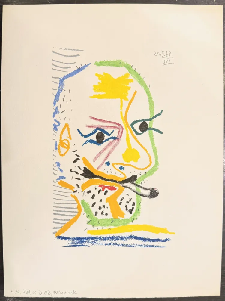 Litografia Picasso - Le goût du bonheur. Trois carnets d`atelier. 1970.