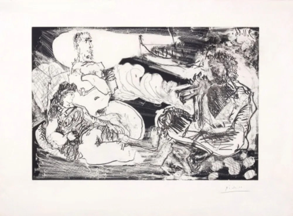 Acquaforte E Acquatinta Picasso - Le Joueur de Diaule