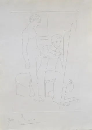 Incisione Picasso - Le Modele Nu (B78)
