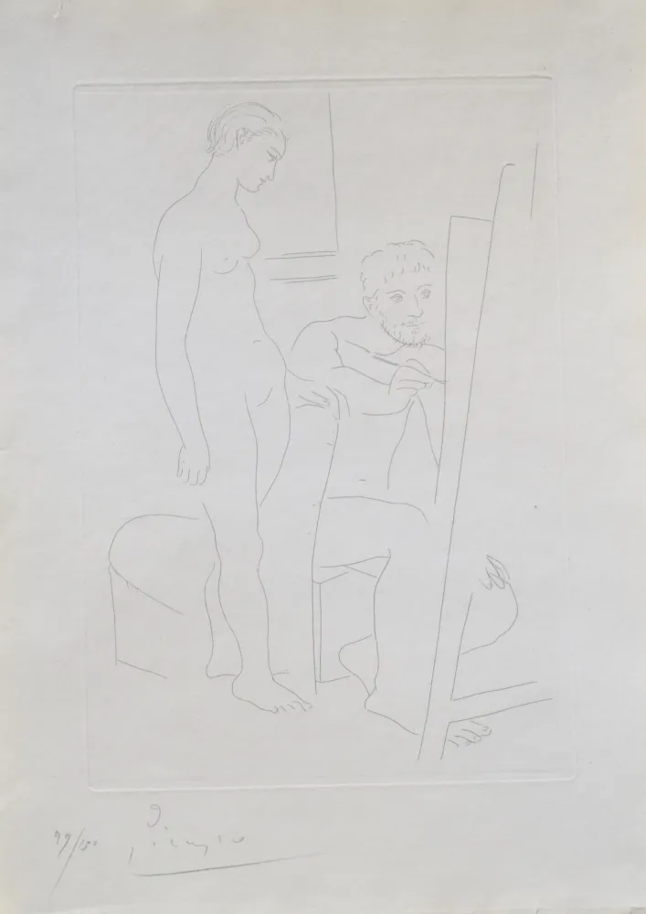 Incisione Picasso - Le Modele Nu (B78)