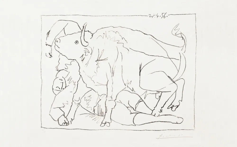 Litografia Picasso - Le Torero blessé