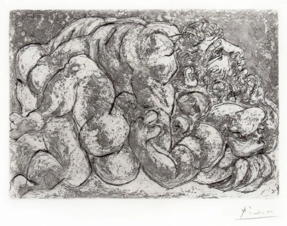 Incisione Picasso - Le Viol IV from the Vollard Suite, 1933