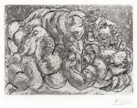 Incisione Picasso - Le Viol IV from the Vollard Suite, 1933