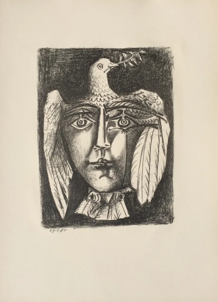 Litografia Picasso - Le Visage de la Paix (B. 687)