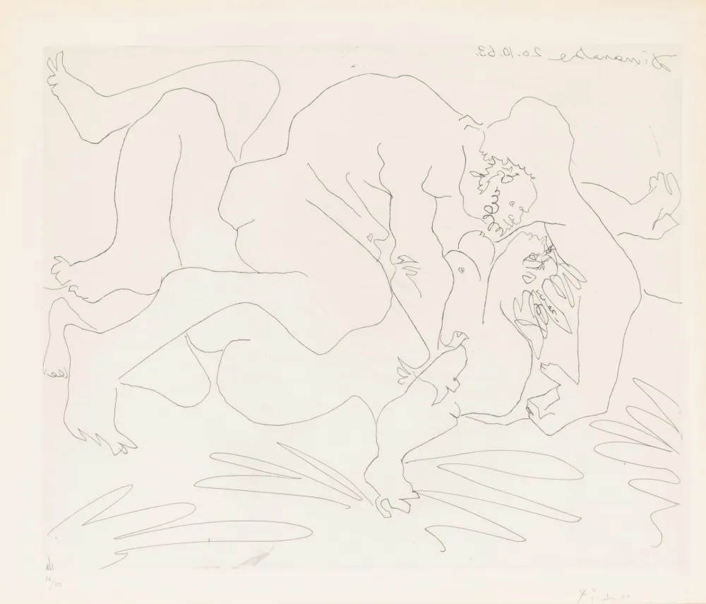 Incisione Picasso - L'Etreinte