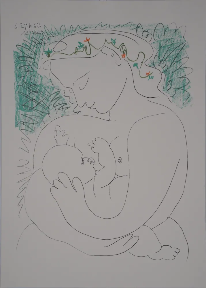 Litografia Picasso - Maternité, grand modèle