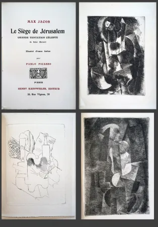 Libro Illustrato Picasso - Max Jacob. LE SIÈGE DE JÉRUSALEM. 3 eaux-fortes cubistes de Picasso (1914).