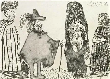 Acquaforte E Acquatinta Picasso - Mille et une nuits et Celestine: la jeune esclave