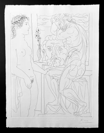 Non Tecnico Picasso - Modèle nu et sculptures