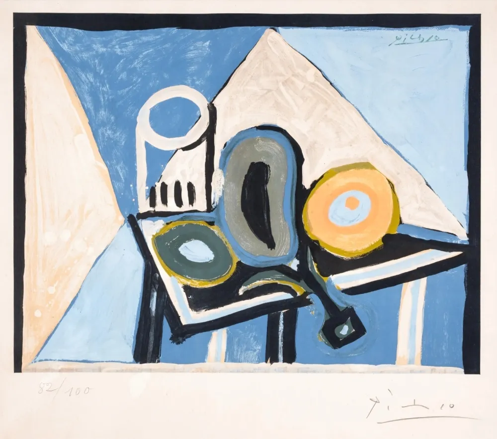 Litografia Picasso - Nature morte à l’aubergine