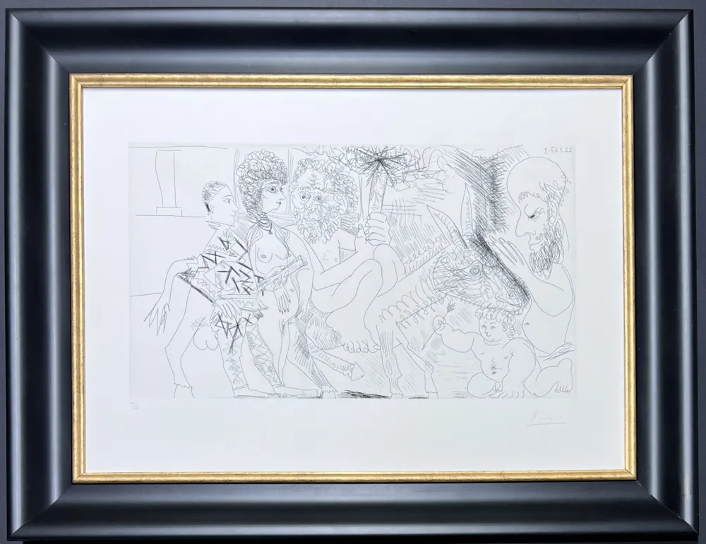 Incisione Picasso - Pablo Picasso ( 1881 – 1973 ) – hand-signed etching on BFK Rives paper - 1968