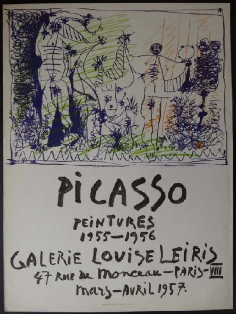 Litografia Picasso - Peintures - Galerie Leiris 1957