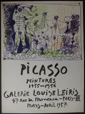 Litografia Picasso - Peintures - Galerie Leiris 1957
