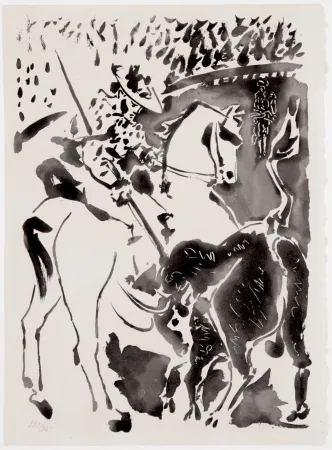 Acquatinta Picasso - Picador et Taureau