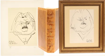 Litografia Picasso - Portrait of Balzac (INCLUDE ORIGINAL BOOK PLUS EXTRA LITHO)