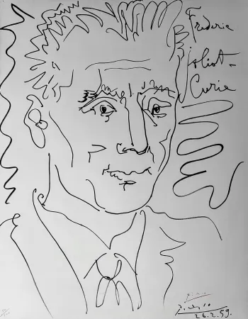 Litografia Picasso - Portrait of Frederic Joliot-Curie