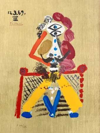 Litografia Picasso - Portraits Imaginaires 12.3.69 III