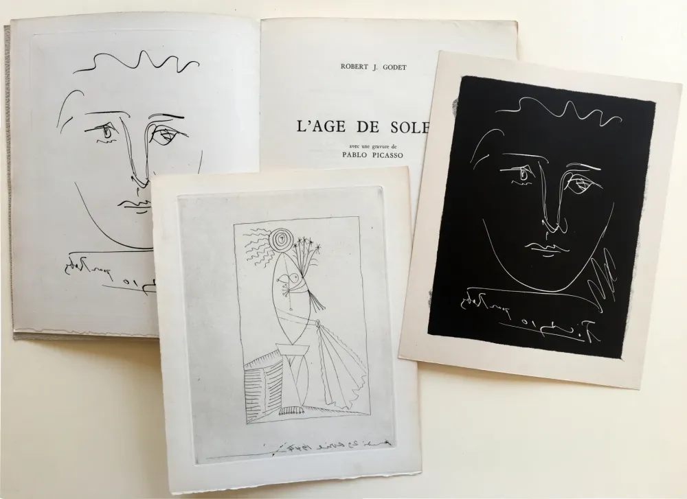 Libro Illustrato Picasso - R.-J. Godet : L'AGE DE SOLEIL. Gravures de Pablo Picasso (1950).