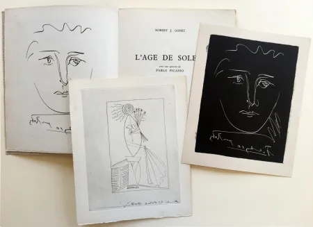 Libro Illustrato Picasso - R.-J. Godet : L'AGE DE SOLEIL. Gravures de Pablo Picasso (1950).