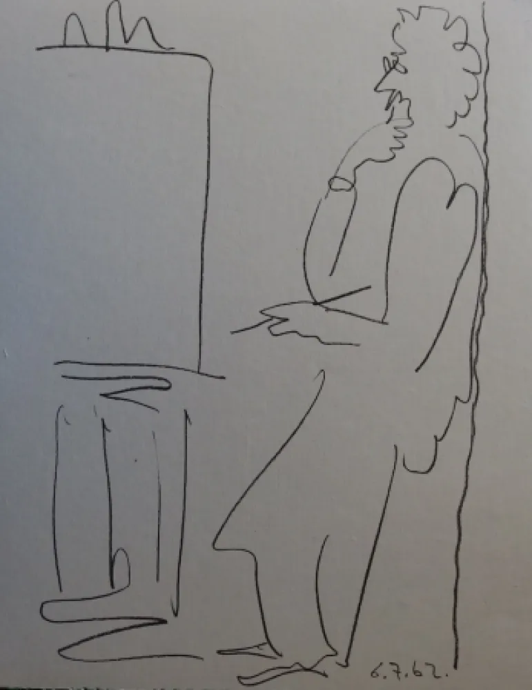 Litografia Picasso - Regards sur Paris - The painter