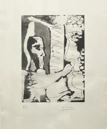 Acquatinta Picasso - Sculpteur et Sculpture