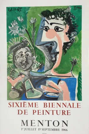 Litografia Picasso - Sixieme Biennale de Peinture, Menton