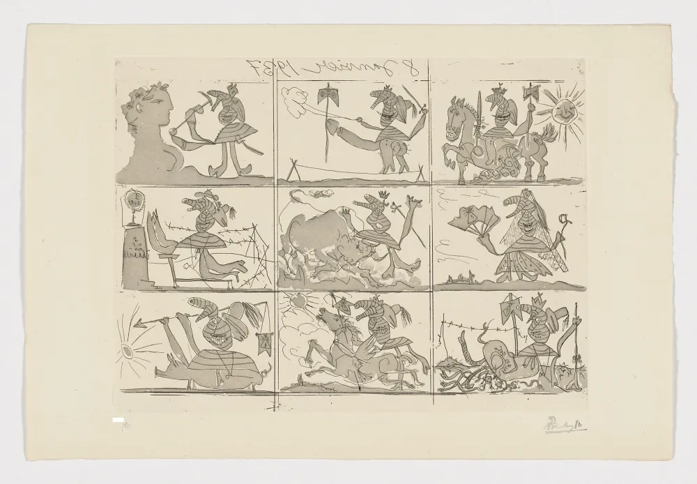 Acquaforte E Acquatinta Picasso - Sueño y mentiras de Franco