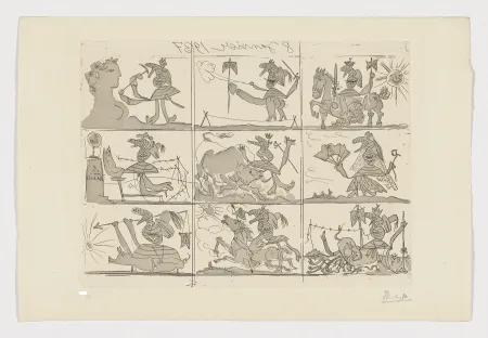 Acquaforte E Acquatinta Picasso - Sueño y mentiras de Franco