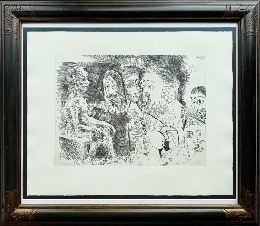 Acquaforte Picasso - Suite 347, 4 avril 1968, L. 17