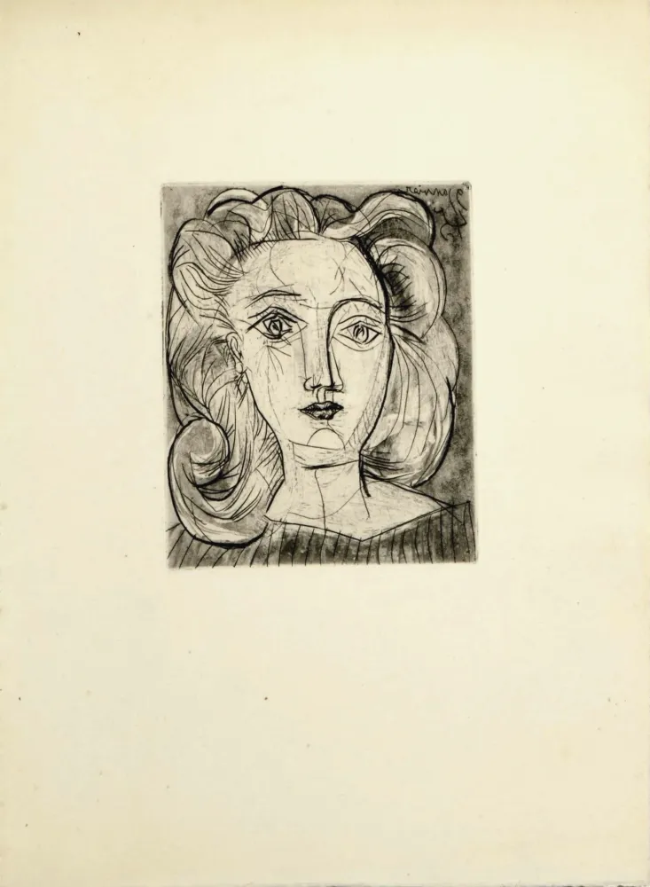 Acquaforte Picasso - Tête de Femme