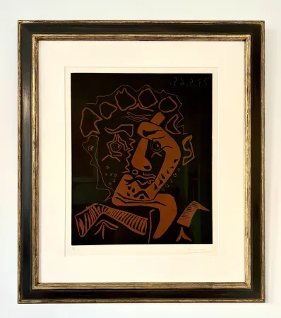 Linoincisione Picasso - Tete d’Histrion