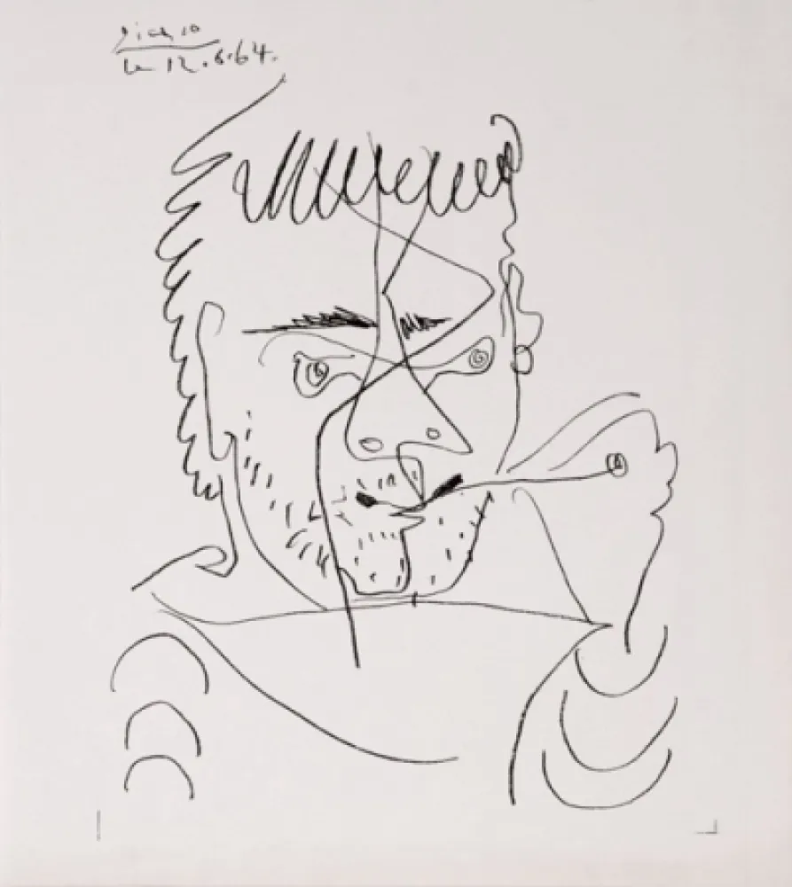 Litografia Picasso - The Smoker, Daniel Henri Kahnweiler